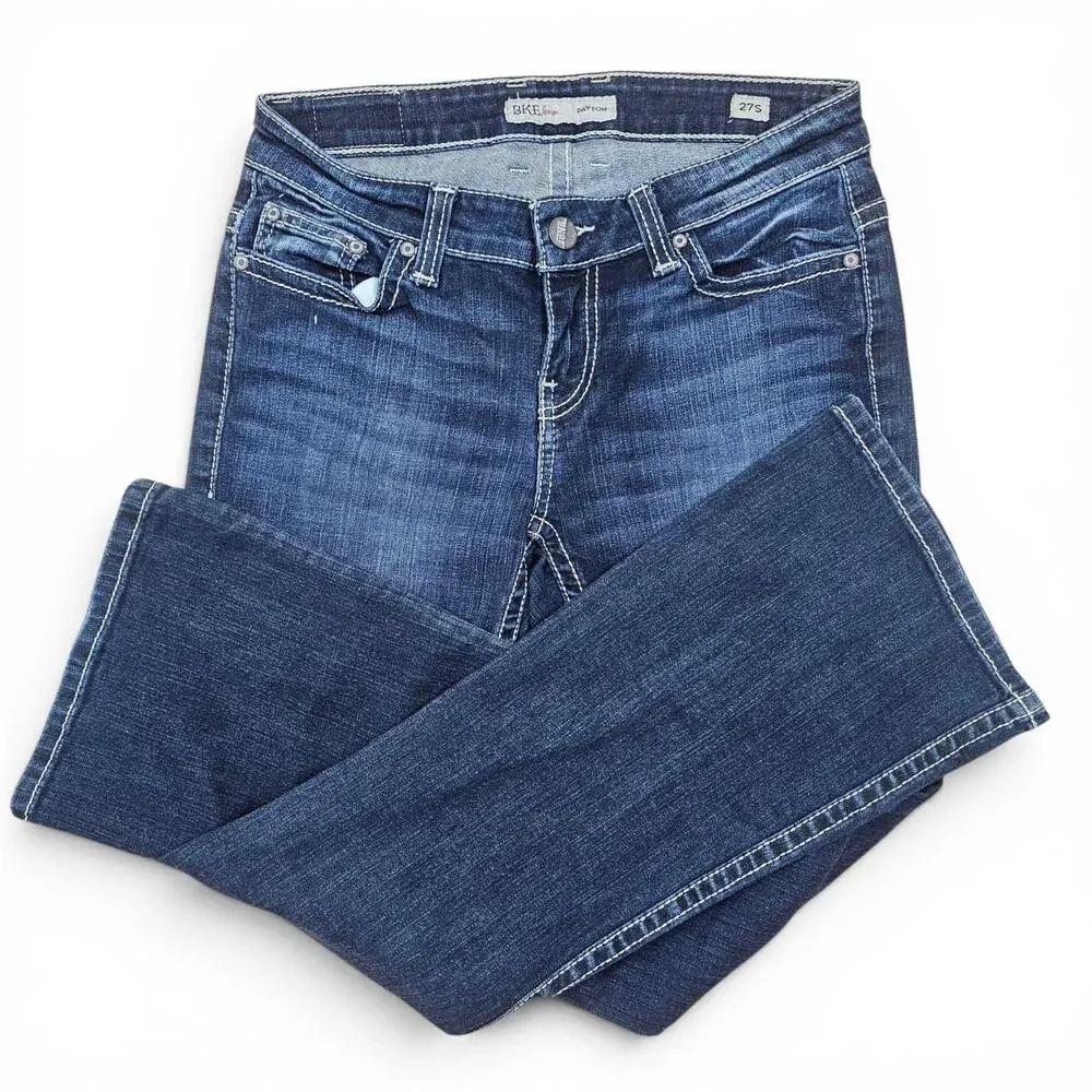 BKE PAYTON Bootcut Women's Jeans 27S Dark Wash Stretch Low Rise Western Casual